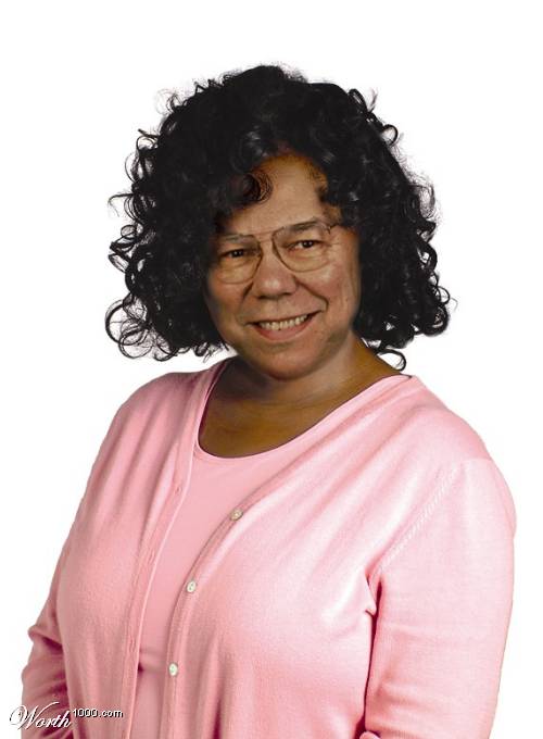Colin Powell in drag