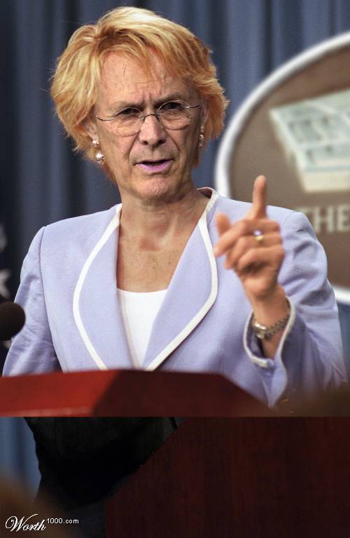 Donald Rumsfeld in drag