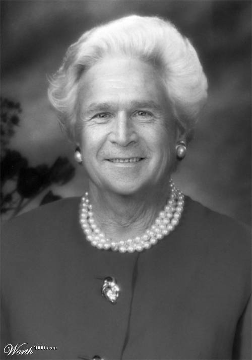 President Bush in drag